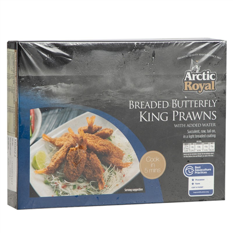 Arctic Royal Breaded Butterfly King Prawns (500GR)