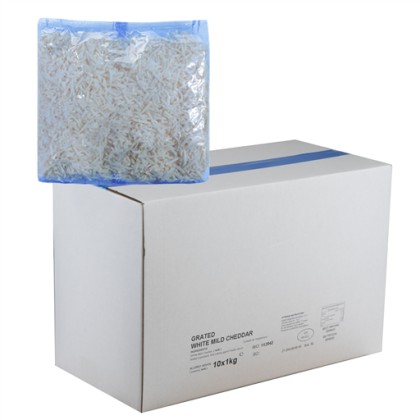 Bespoke Grated Grated White Mild Cheddar (1KG)
