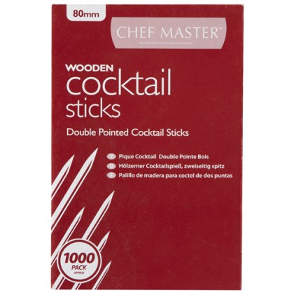 Chef Master Wooden Cocktail Sticks / Toothpick (50x1000PCS)