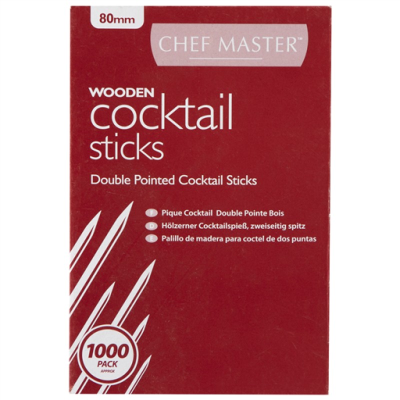 Chef Master Wooden Cocktail Sticks / Toothpick (50x1000PCS)