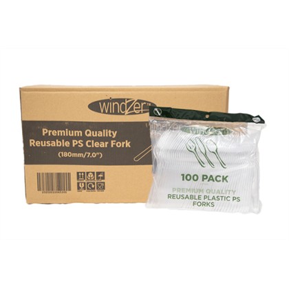 CLEAR PLASTIC FORKS 1000pcs