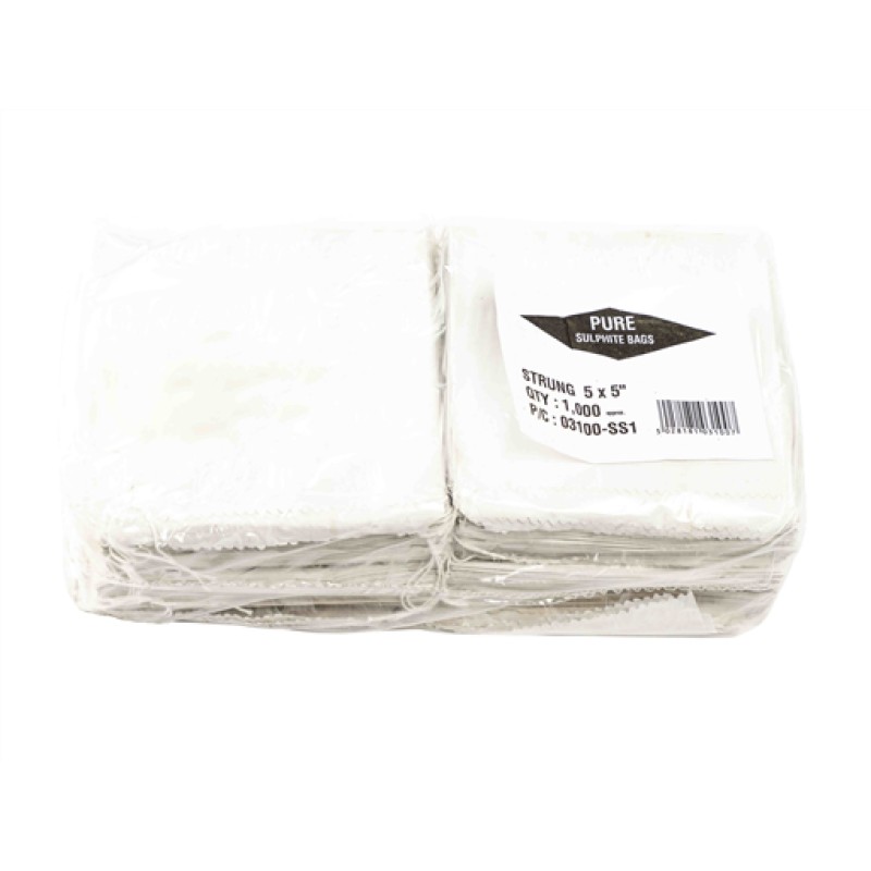 (5x5) White Takeaway Bags