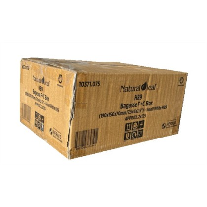 Bagasse Hb9 White 250pcs 7x5 (2 Gozlu Kapak)