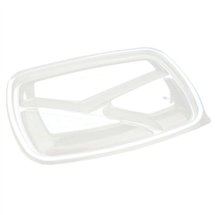 SABERT LIDS FOR 3 COMP RECT CONTAINER BLACK