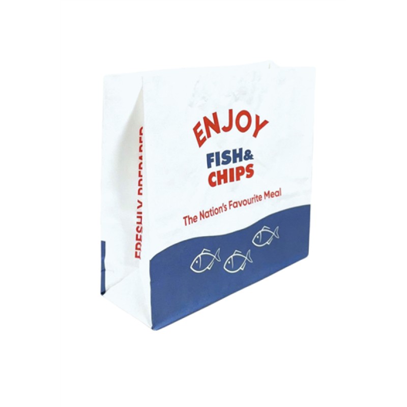 FISH AND CHIPS BAG NO HANDLE (18x7x23cM)