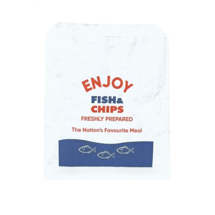 GREASEPROOF FISH & CHIPS BAG 4 (18x8x21.5CM)