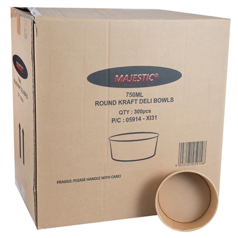 ROUND KRAFT DELI BOWLS 750ML