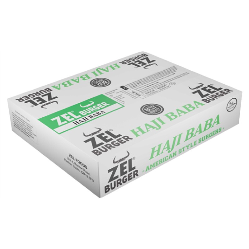 Zel Haji Baba Beef Burger 4 Oz (Halal) (48x113G)