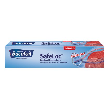 BacoFoil Medium SafeLoc Food and Freezer Bags1x15