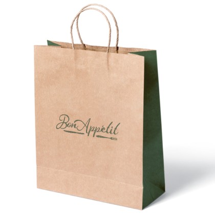 Bon Appetit Large Brown Paper Carrier Bags with Twisted Handle 1x100
