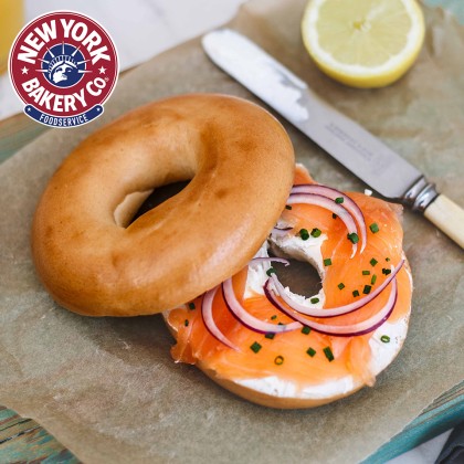 New York Style Fully Baked Plain Sliced Bagels 48x115g New York Style Fully Baked Plain Sliced Bagels 48x115g