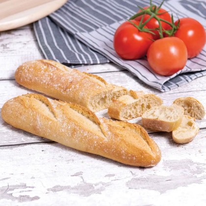 Letsdough Stone Oven Part Baked Sourdough Plain Demi Baguette 26x140g Letsdough Stone Oven Part Baked Sourdough Plain Demi Baguette 26x140g