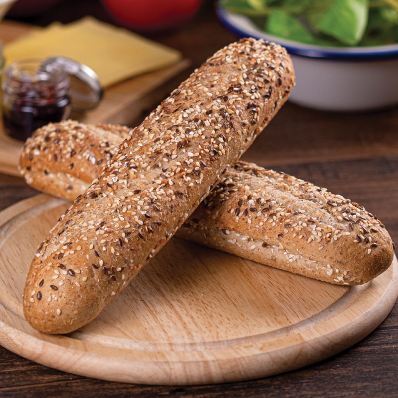 La Lorraine Part Baked Multi Seed Demi Baguette 27cm 50x125g