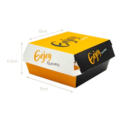 Large Card Clamshell Burger Box 120x120x60mm 1x200
