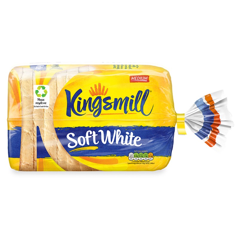 Kingsmill Great Everyday Soft Medium Sliced White Bread 1x800g