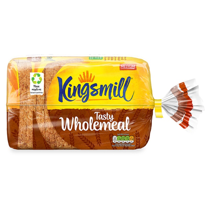 Kingsmill Tasty Medium Sliced Wholemeal Bread 1x800g