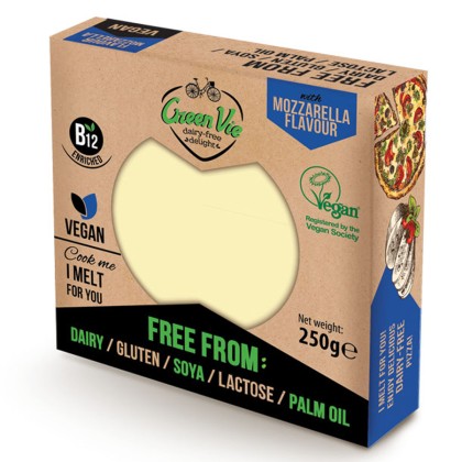 Green Vie Vegan Mozzarella Cheese Flavour Block 1x250g Green Vie Vegan Mozzarella Cheese Flavour Block 1x250g