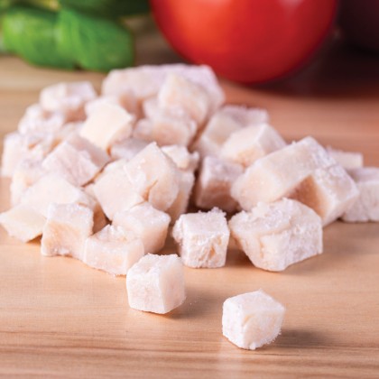 JJ IQF Halal Diced Cooked Chicken Pieces 1x2.5kg