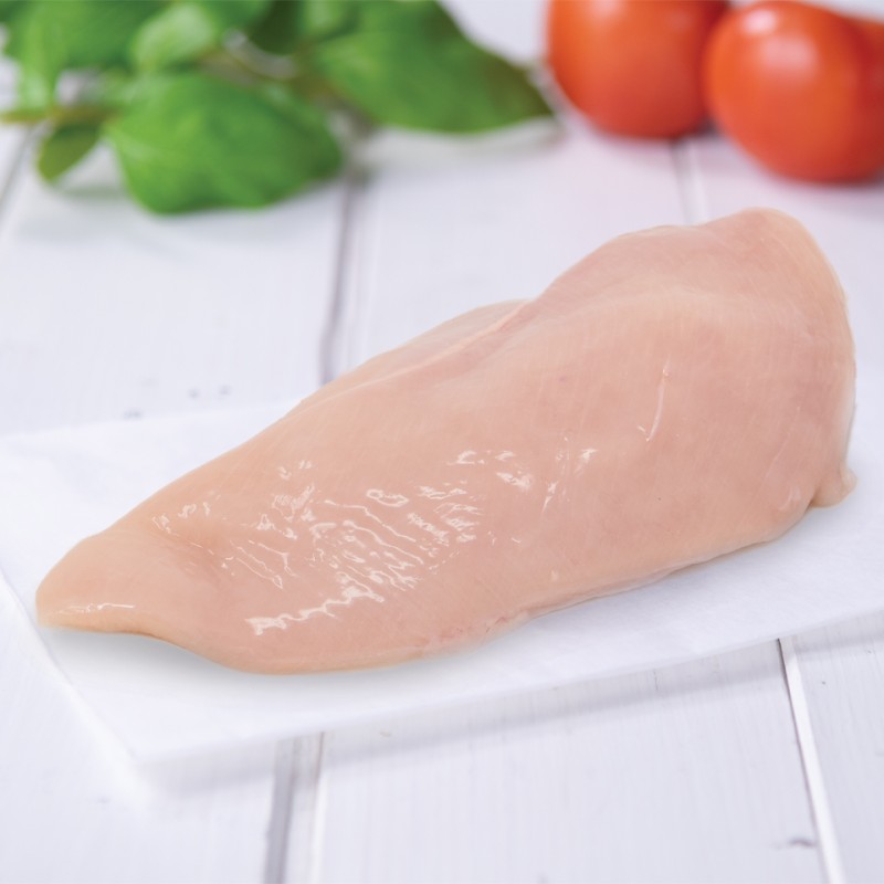 JJ Halal Raw Frozen 80% Chicken Breast Fillets 250g+ 1x10kg