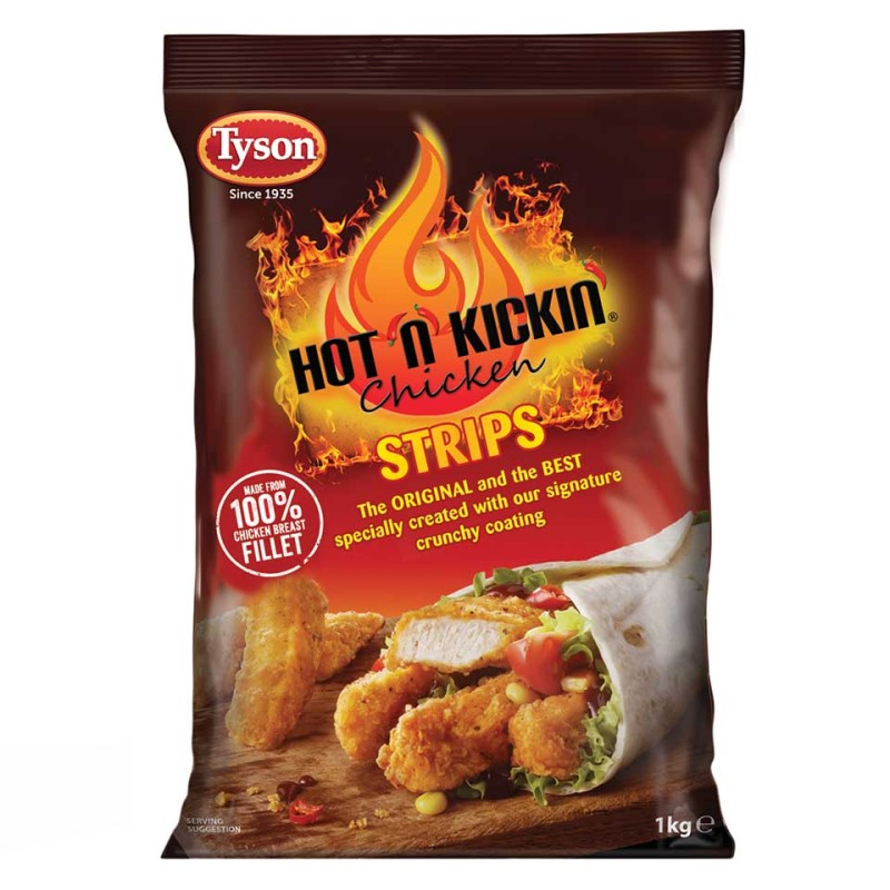 Tyson Halal Hot ‘n’ Kickin Chicken Strips 3x1kg