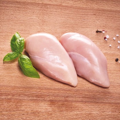 Qualiko IQF Halal Raw Chicken Breast Fillets 110-130g 2x5kg