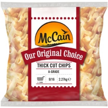McCain Original Choice 9/16 Thick Cut Chips 4x2.27kg