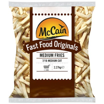 McCain Fast Food Originals 7/16 Medium Cut Fries 4x2.27kg
