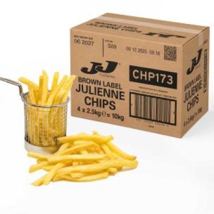 JJ Brown Label Julienne Chips 4x2.5kg