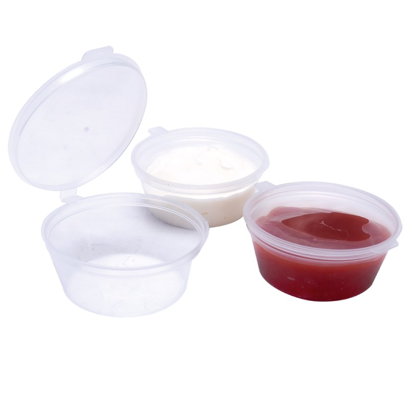 1oz Hinged Sauce Cups 1x1000