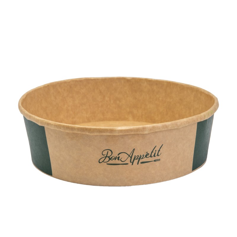 JJ 900ml Round Kraft Multi Food Bowls 1x100