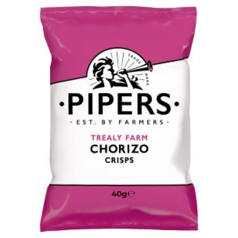 Pipers Trealy Farm Chorizo Crisps 24x40g