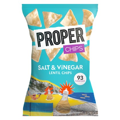 Properchips Salt & Vinegar Lentil Chips 24x20g