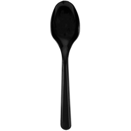 Black Premium Reusable Heavy Weight Spoon 10x100
