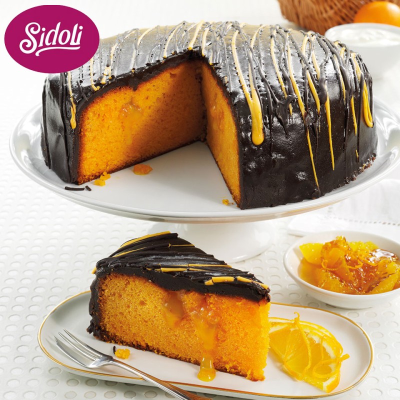 Sidoli Sticky Chocolate & Orange Cake 1.9kg Pre-Sliced 1x14ptn
