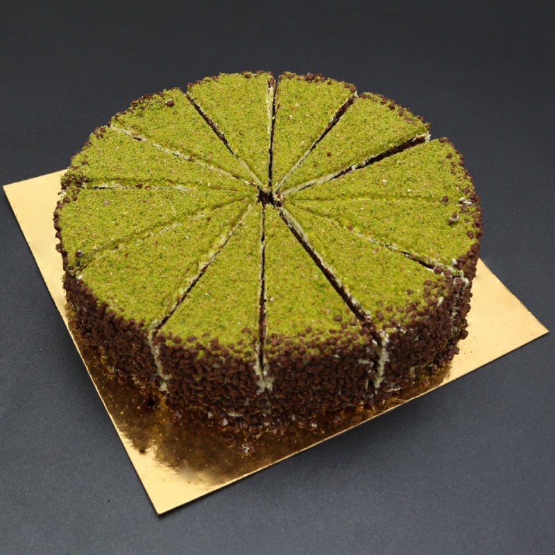 Letscake Pistachio Dream Cake (1.68kg) Pre-Sliced 1x12ptn