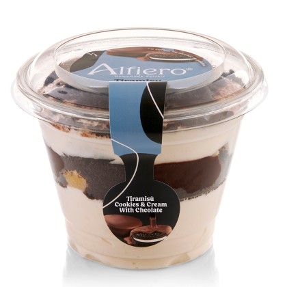 Alfiero Cookies and Cream Tiramisu Portions (Alcohol Free) 12x100g