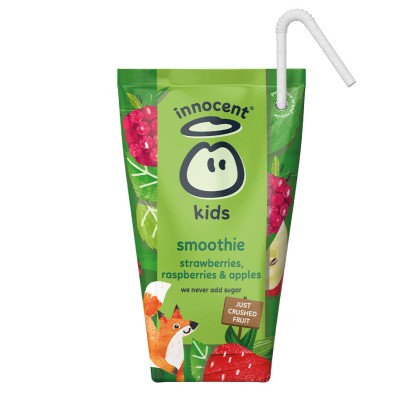 Innocent Strawberries, Raspberries & Apples Smoothie For Kids 16x150ml Innocent Strawberries, Raspberries & Apples Smoothie For Kids 16x150ml