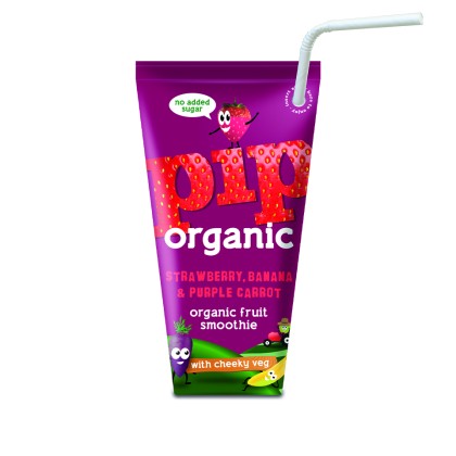 Pip Organic Kids Strawberry, Banana & Purple Carrot Smoothie 24x180ml