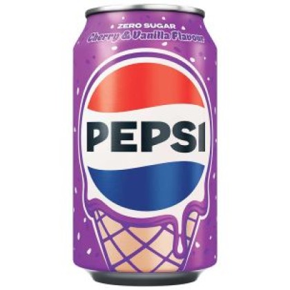 Pepsi Zero Sugar Cherry & Vanilla Cans GB 24x330ml