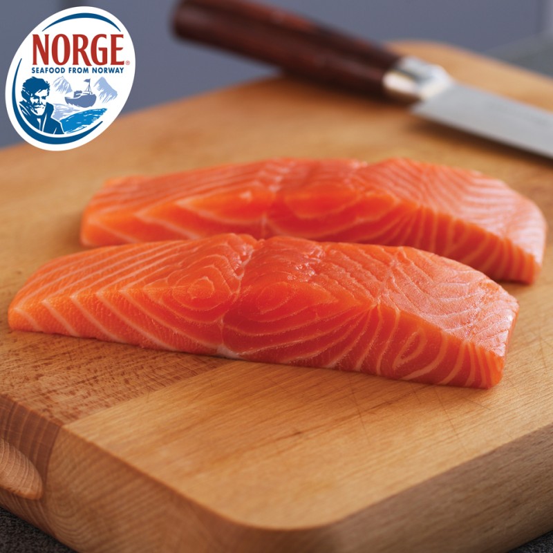Norwegian IQF Skinless & Boneless Salmon Portions 4-5oz 1x10