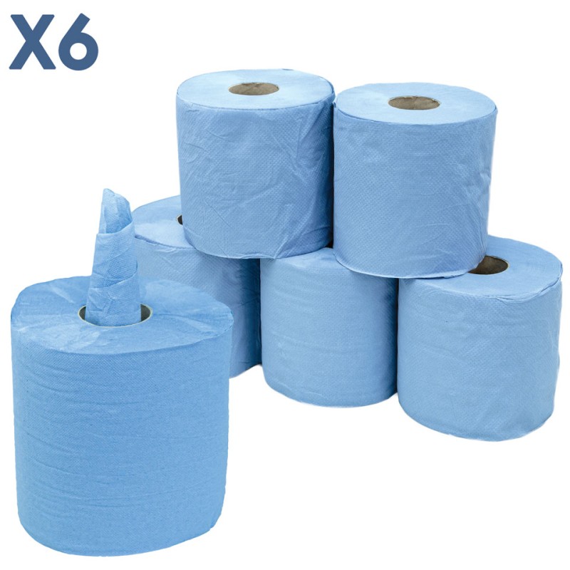 2 Ply Centrefeed Blue Rolls 17cmx100m 1x6
