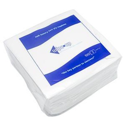 Wipe-Up Luxury White Serviettes 2Ply, 33cm 20x100