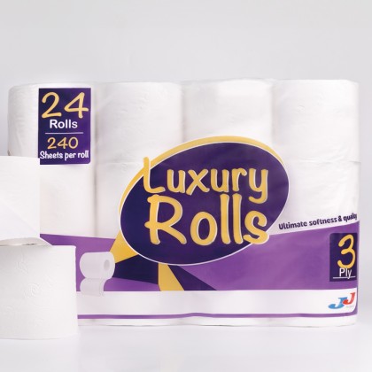 JJ 3ply Luxury Toilet Rolls 1x24