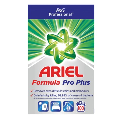 Ariel Professional Pro Plus Powder Detergent 100 Washes 1x6.5kg
