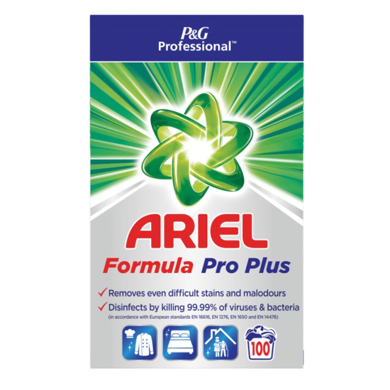Ariel Professional Pro Plus Powder Detergent 100 Washes 1x6.5kg