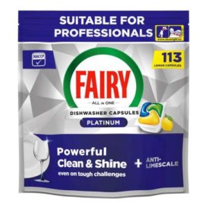 Fairy Professional Platinum Auto Dish Washing Capsules Lemon 1X113's