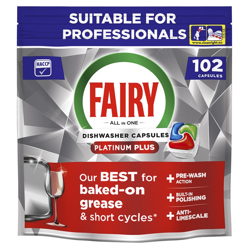 Fairy Prof Platinum Plus Auto Dish Washing Capsules Original 1x102's