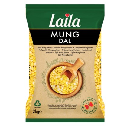 Laila Yellow Mung Dal Split Yellow Beans 1x2kg