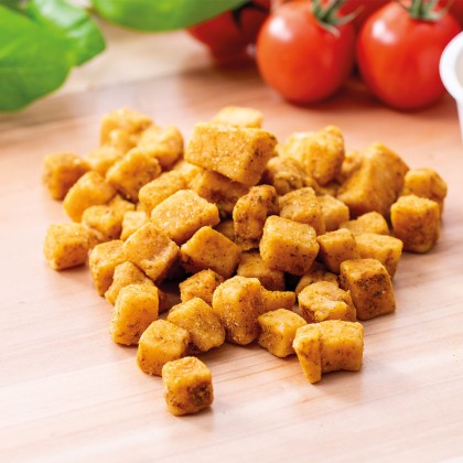 JJ IQF Halal Cooked Tikka Chicken Dices 12mm 1x1kg
