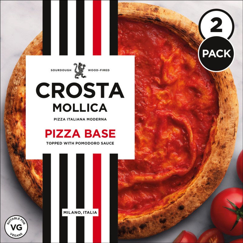 Crosta Mollica Sourdough Pizza Base with Tomato Sauce Double Pack 2x270g